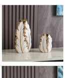 GobekUsa Luxurious Gold Ceramic Vases for Home Decor