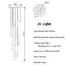 GobekUsa Luxurious Gold Crystal Chandelier for Staircase