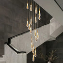 GobekUsa Luxurious Gold Crystal Chandelier for Staircase