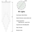 GobekUsa Luxurious Gold Crystal Chandelier for Staircase