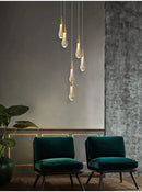 GobekUsa Luxurious Gold Crystal Chandelier for Staircase