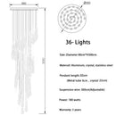 GobekUsa Luxurious Gold Crystal Chandelier for Staircase
