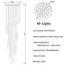 GobekUsa Luxurious Gold Crystal Chandelier for Staircase