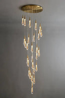 GobekUsa Luxurious Gold Crystal Chandelier for Staircase