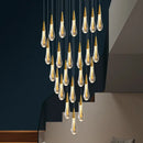 GobekUsa Luxurious Gold Crystal Chandelier for Staircase