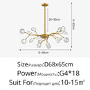 GobekUsa Luxurious Golden LED Chandelier for Home
