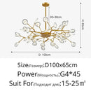 GobekUsa Luxurious Golden LED Chandelier for Home