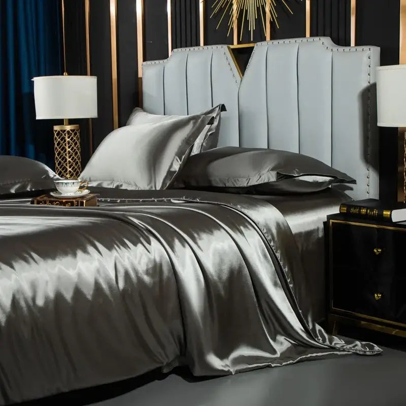 GobekUsa Luxurious Nordic Silk Bedding Set for Couples, photo 35 of 37