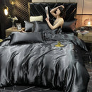 GobekUsa Luxurious Rayon Silk Bedding Set - King Size