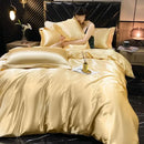 GobekUsa Luxurious Rayon Silk Bedding Set - King Size
