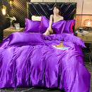 GobekUsa Luxurious Rayon Silk Bedding Set - King Size