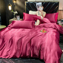 GobekUsa Luxurious Rayon Silk Bedding Set - King Size