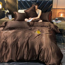 GobekUsa Luxurious Rayon Silk Bedding Set - King Size