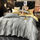 GobekUsa Luxurious Rayon Silk Bedding Set - King Size