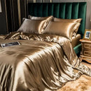 GobekUsa Luxurious Solid Rayon Silk Bedding Set