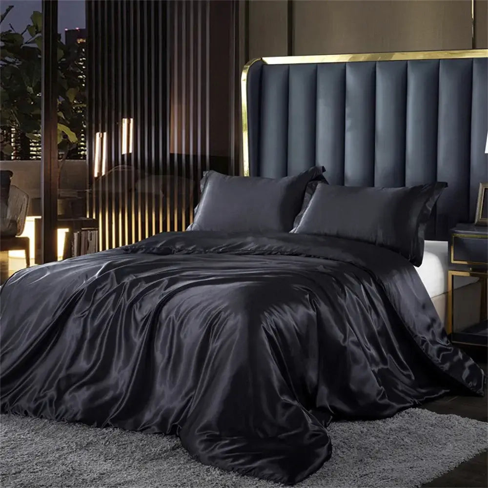 GobekUsa Luxurious Solid Silk Bedding Set - Various Sizes, photo 10 of 28