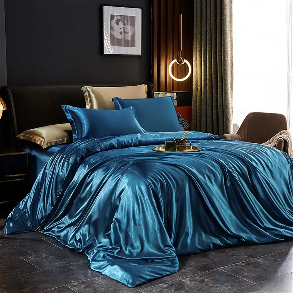 GobekUsa Luxurious Solid Silk Bedding Set - Various Sizes, photo 28 of 28