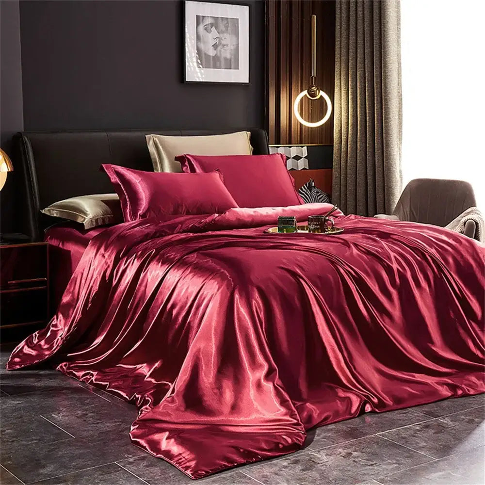 GobekUsa Luxurious Solid Silk Bedding Set - Various Sizes, photo 8 of 28