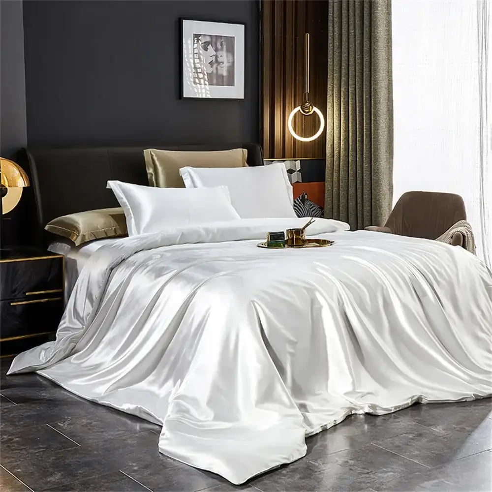 GobekUsa Luxurious Solid Silk Bedding Set - Various Sizes, photo 5 of 28
