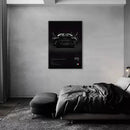 Modern black luxury car canvas wall art bedroom decor by Decorbites