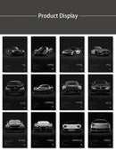 Modern black sports car canvas wall art living room decor by Decorbites