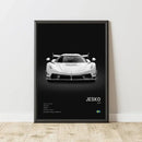 Modern monochrome hypercar canvas wall art living room decor