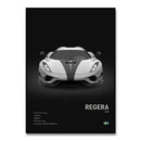 Modern monochrome hypercar canvas wall art living room decor by Decorbites