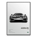 Modern monochrome hypercar canvas wall art living room decor by Decorbites