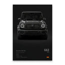 Modern white sports car canvas wall art living room decor by Decorbites