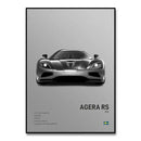 Modern monochrome hypercar canvas wall art living room decor
