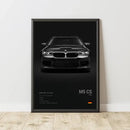 Modern white sports car canvas wall art living room decor by Decorbites