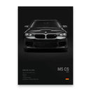 Modern black sports car canvas wall art living room decor by Decorbites
