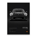 Modern white sports car canvas wall art living room decor by Decorbites