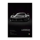 Modern white sports car canvas wall art living room decor by Decorbites