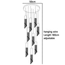 GobekUsa Luxury Chrome Crystal LED Chandelier for Staircase