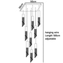 GobekUsa Luxury Chrome Crystal LED Chandelier for Staircase