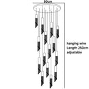 GobekUsa Luxury Chrome Crystal LED Chandelier for Staircase