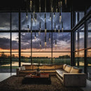 GobekUsa Luxury Chrome Crystal LED Chandelier for Staircase