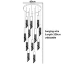 GobekUsa Luxury Chrome Crystal LED Chandelier for Staircase