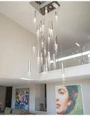 GobekUsa Luxury Chrome Crystal LED Chandelier for Staircase