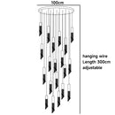 GobekUsa Luxury Chrome Crystal LED Chandelier for Staircase