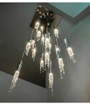 GobekUsa Luxury Chrome Crystal LED Chandelier for Staircase