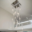 GobekUsa Luxury Chrome Crystal LED Chandelier for Staircase
