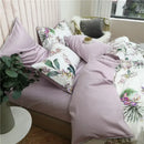 GobekUsa Luxury Egyptian Cotton Bedding Set - Flamingo Leaf