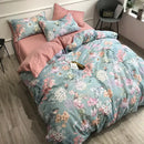 GobekUsa Luxury Egyptian Cotton Bedding Set - Flamingo Leaf Pattern