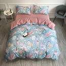 GobekUsa Luxury Egyptian Cotton Bedding Set - Flamingo Leaf Pattern