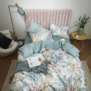 GobekUsa Luxury Egyptian Cotton Bedding Set - Flamingo Leaf Pattern