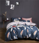 GobekUsa Luxury Egyptian Cotton Bedding Set - Flamingo Leaf Pattern