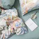 GobekUsa Luxury Egyptian Cotton Bedding Set - Flamingo Leaf Pattern