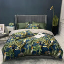 GobekUsa Luxury Egyptian Cotton Bedding Set - Flamingo Leaf Pattern